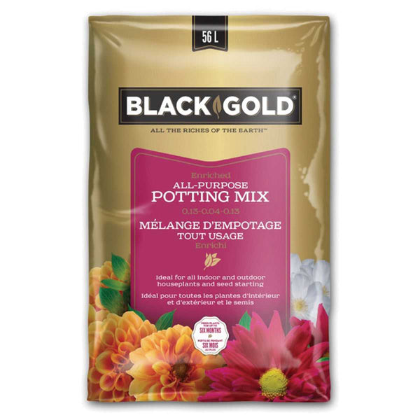Black Gold Enriched All Purpose Potting Mix 56 L