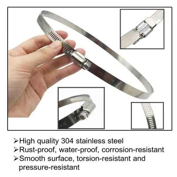 10 inch Stainless Steel Hose Clamps