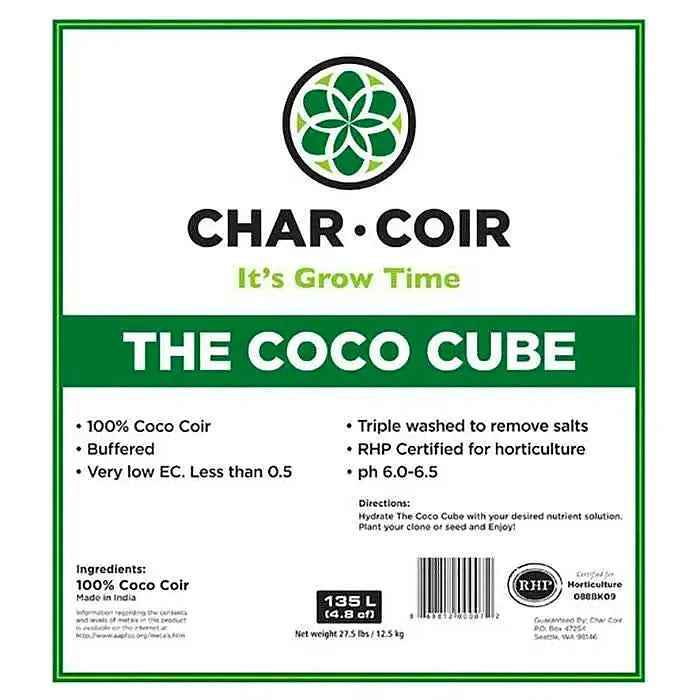 Char Coir COCO CUBE RHP Certified 2.25 L