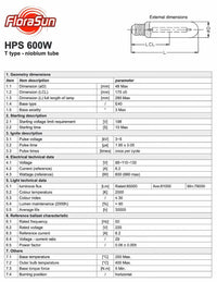 FloraSun Bulb 600W HPS High Output