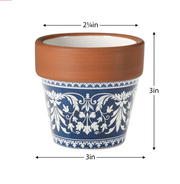Lisboa Flourish Pattern Ceramic Drop Pot Planter