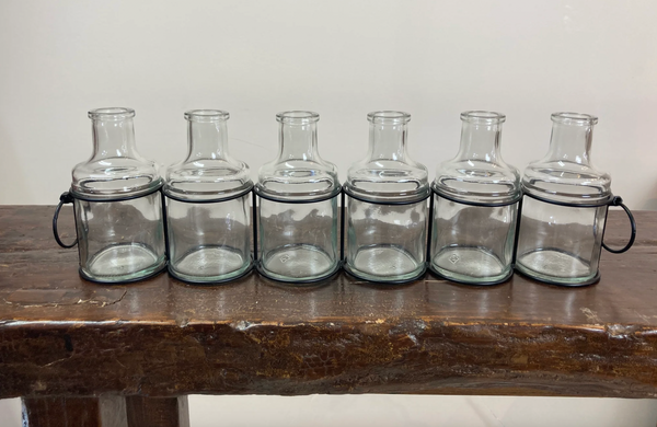 Planter | Black Wire | 6 Glass Jars