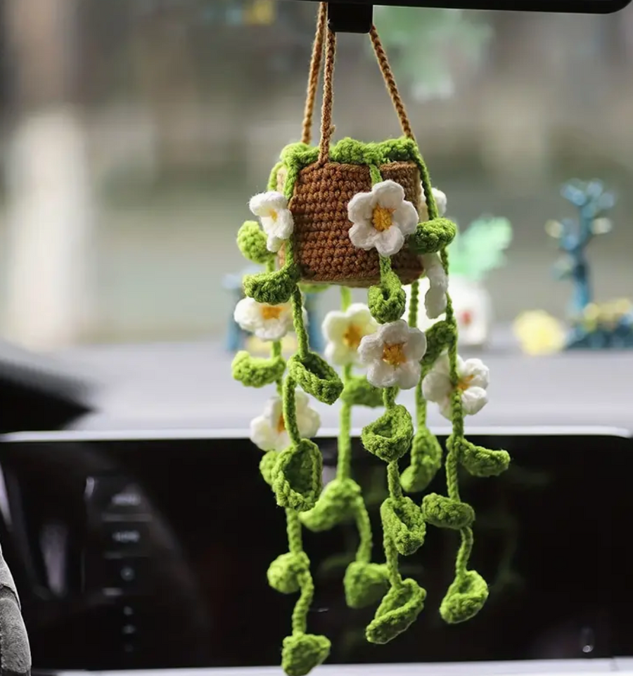 Crochet Boho Plant Hanging Basket