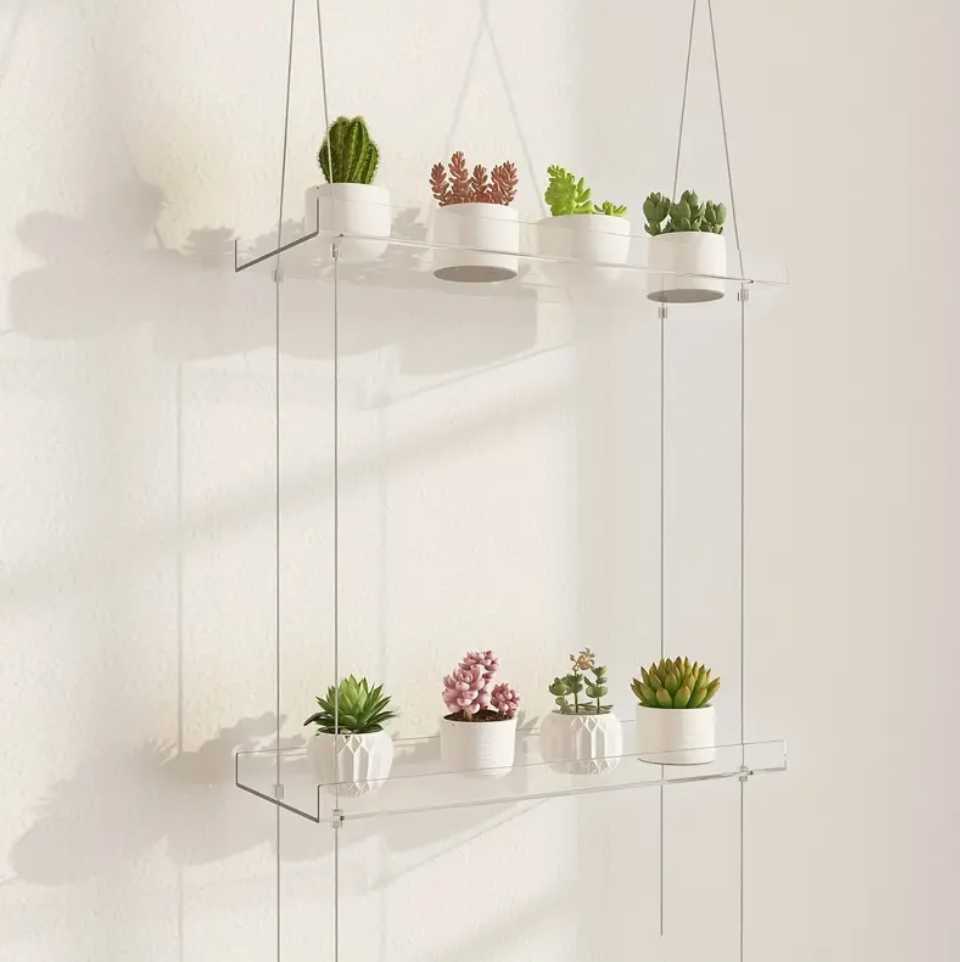 TrendEase 2-Tier Acrylic Plant Shelves