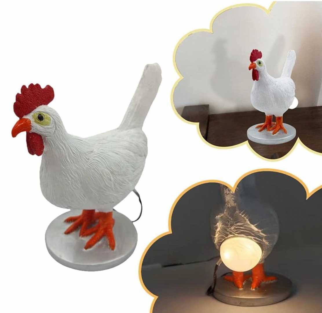 3D LED Chicken Egg Night Light with USB - Farmhouse Style Deco
