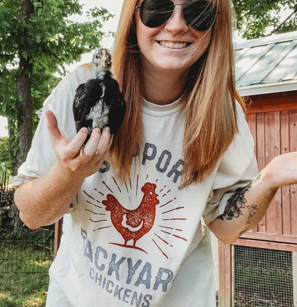 Vintage Inspired Support Backyard Chickens Tee