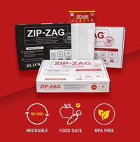 Zip-Zag 1/2LB Black Storage Bags