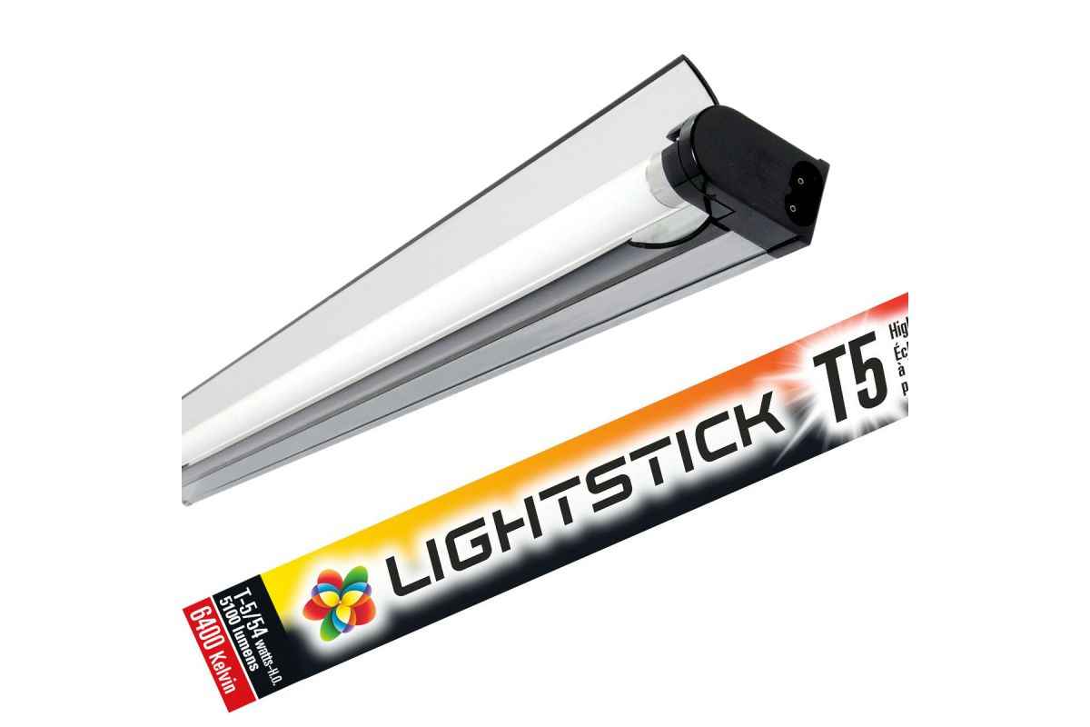 Lightstick 48" T5 Fixture + Fluo 54W 6400K W/Reflector
